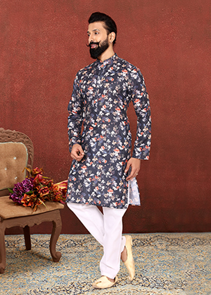 Multicolor Cotton 2 Pc Kurta Pajama Set