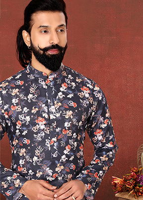 Multicolor Cotton 2 Pc Kurta Pajama Set