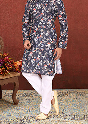 Multicolor Cotton 2 Pc Kurta Pajama Set