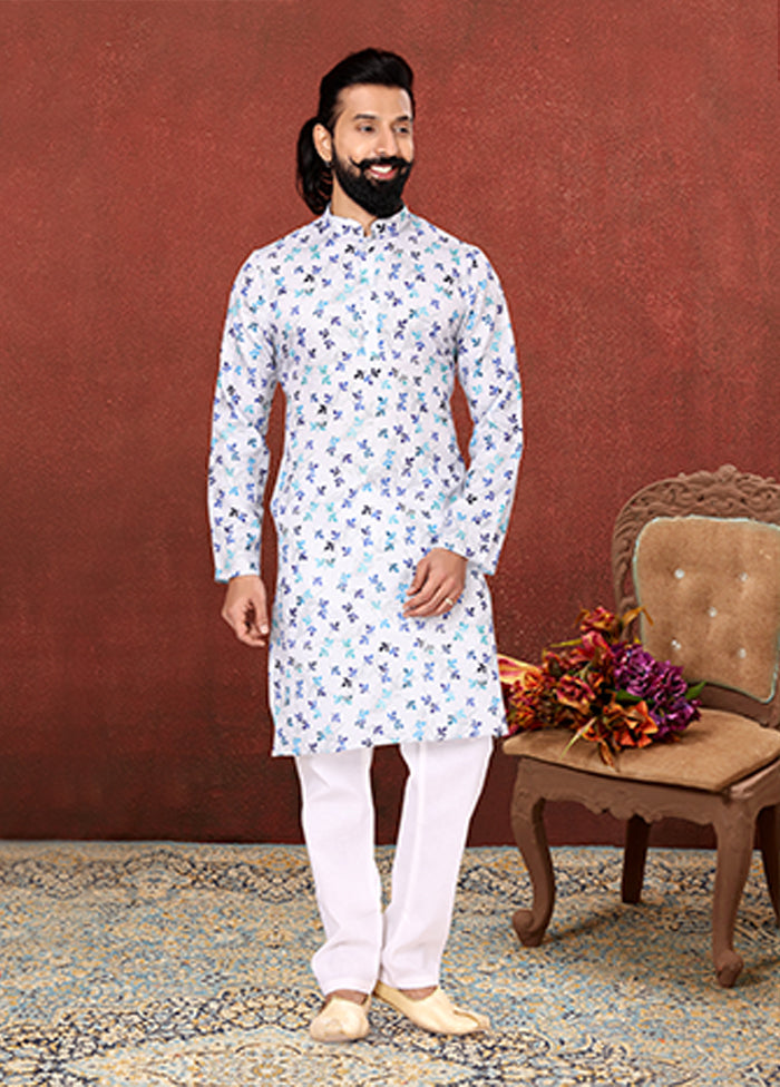 Multicolor Cotton 2 Pc Kurta Pajama Set