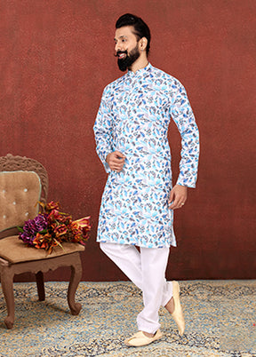 Multicolor Cotton 2 Pc Kurta Pajama Set