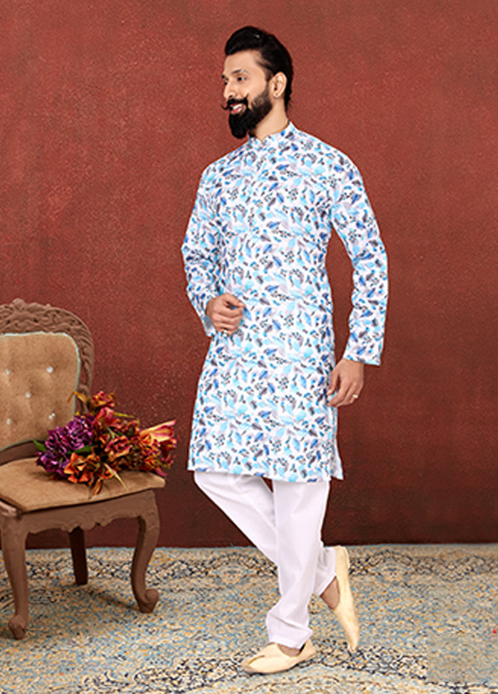 Multicolor Cotton 2 Pc Kurta Pajama Set