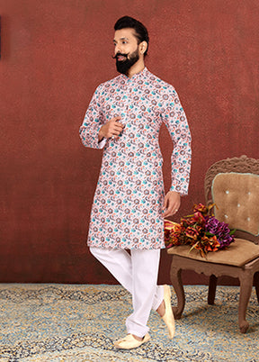 Multicolor Cotton 2 Pc Kurta Pajama Set