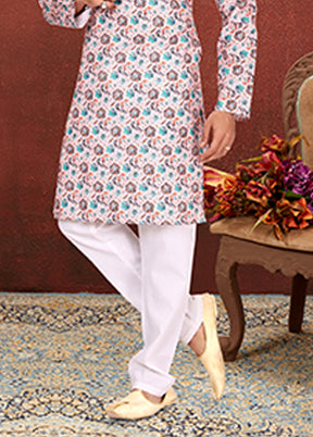 Multicolor Cotton 2 Pc Kurta Pajama Set