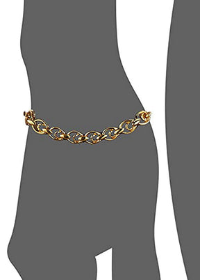 Estele Gold Plated Link Bracelet - Indian Silk House Agencies