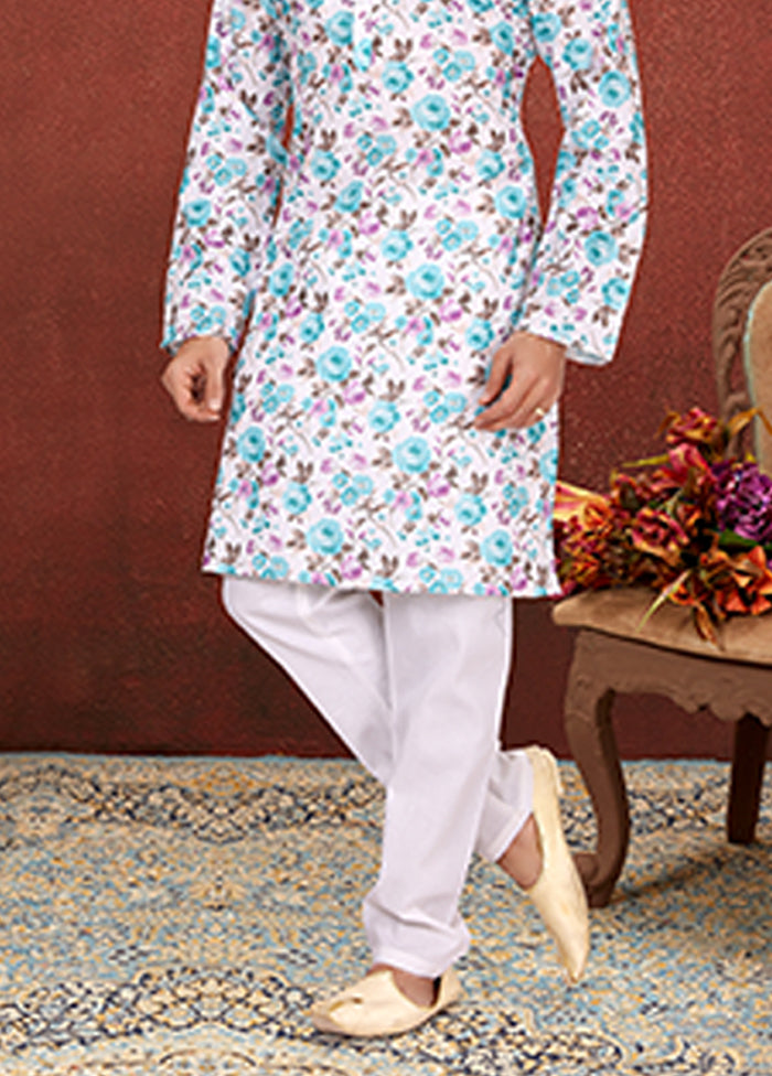 Multicolor Cotton 2 Pc Kurta Pajama Set