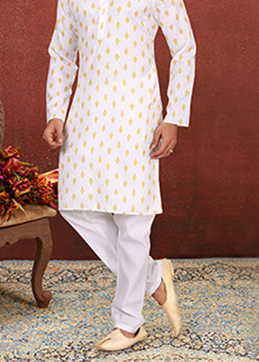 Multicolor Cotton 2 Pc Kurta Pajama Set