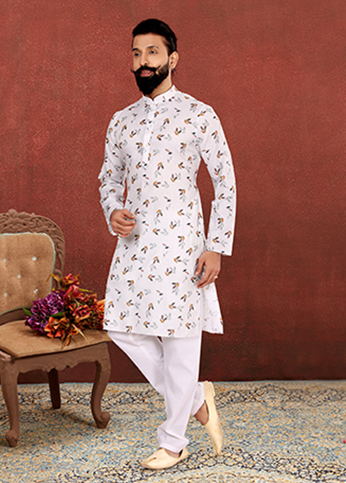 Multicolor Cotton 2 Pc Kurta Pajama Set