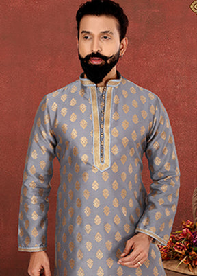 Multicolor Silk 2 Pc Kurta Pajama Set