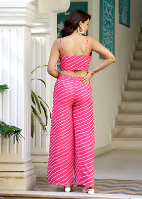 2 Pc Pink Readymade Silk Coord Set