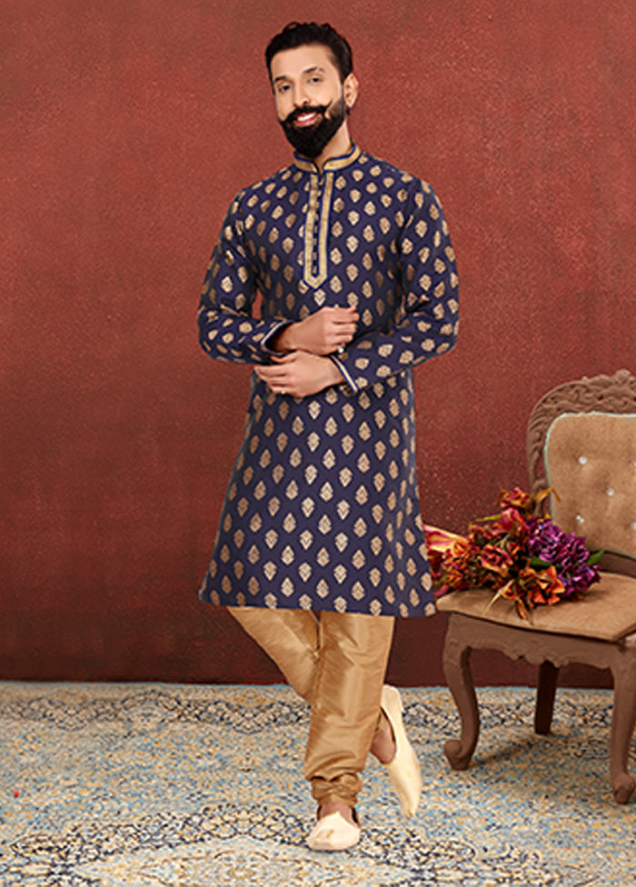 Multicolor Silk 2 Pc Kurta Pajama Set