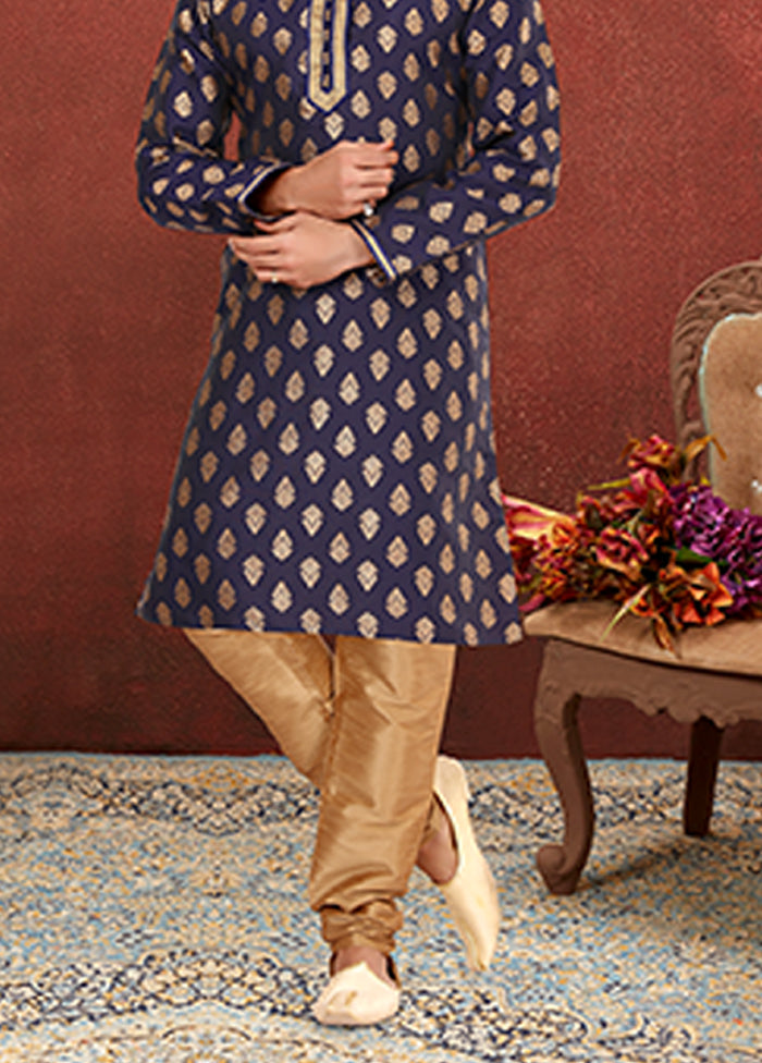 Multicolor Silk 2 Pc Kurta Pajama Set