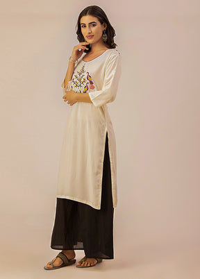 Off White Readymade Rayon Kurti