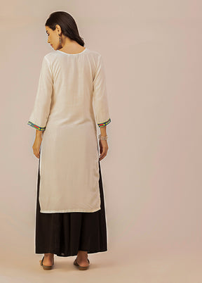 Off White Readymade Rayon Kurti