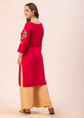 Magenta Readymade Rayon Kurti