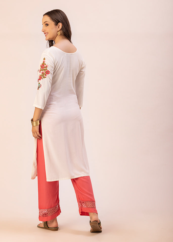 Off White Readymade Rayon Kurti