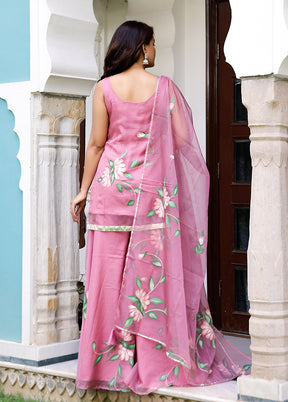 Cream Readymade Silk Indian Dress