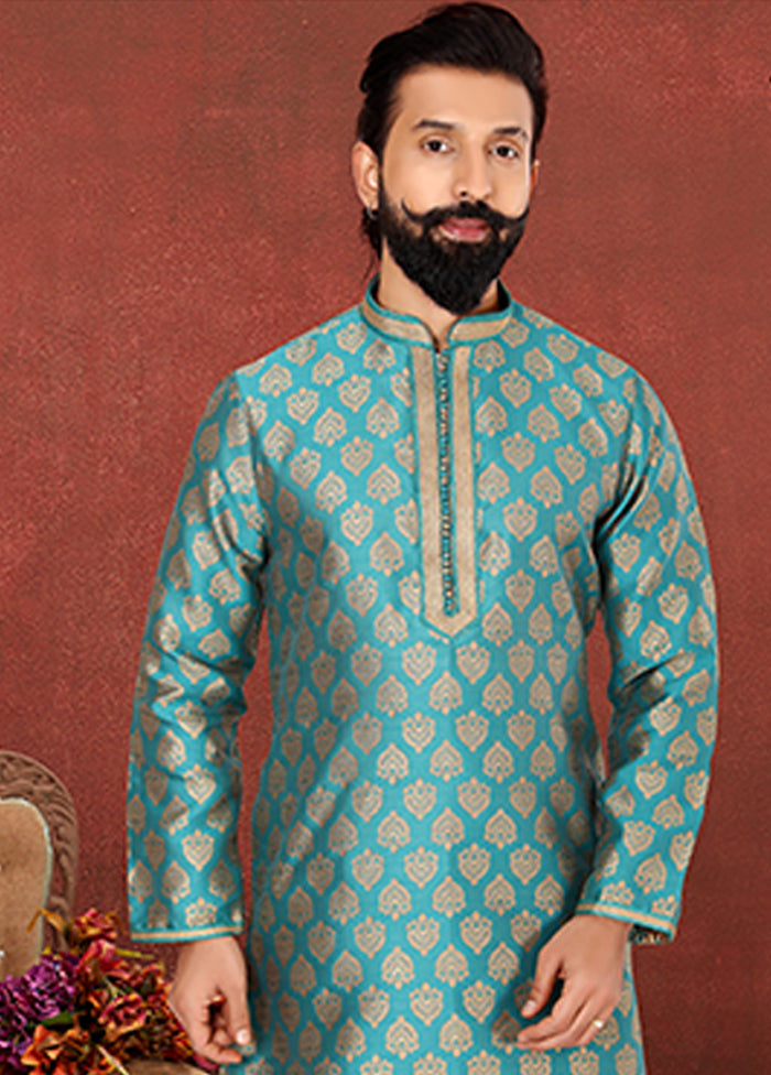 Multicolor Silk 2 Pc Kurta Pajama Set
