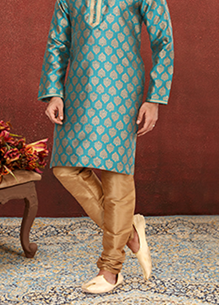 Multicolor Silk 2 Pc Kurta Pajama Set