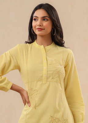 Yellow Readymade Cotton Tunic