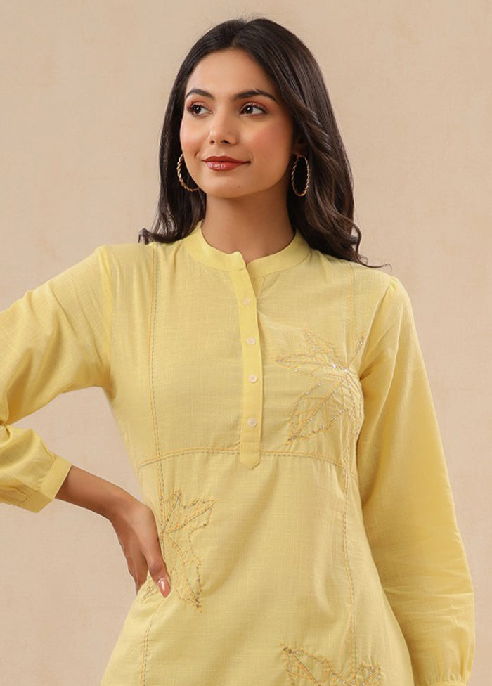 Yellow Readymade Cotton Tunic