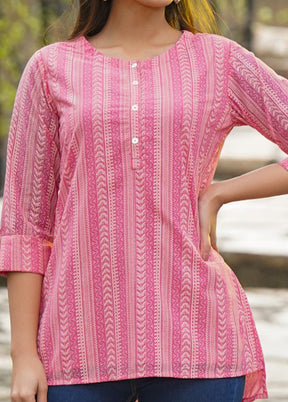 Pink Pure Readymade Georgette Tunic