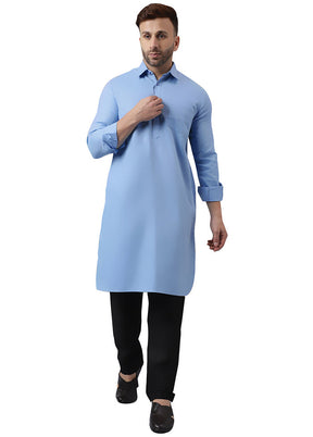 2 Pc Blue Viscose Kurta Pajama Set