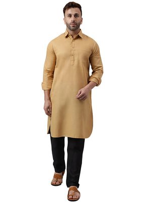 2 Pc Cream Viscose Kurta Pajama Set