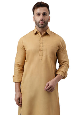 2 Pc Cream Viscose Kurta Pajama Set