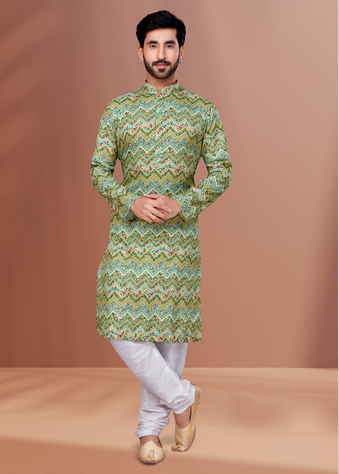 Multicolor Cotton 2 Pc Kurta Pajama Set