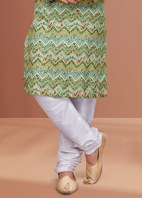 Multicolor Cotton 2 Pc Kurta Pajama Set