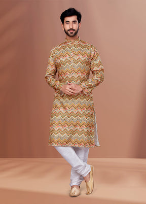 Multicolor Cotton 2 Pc Kurta Pajama Set