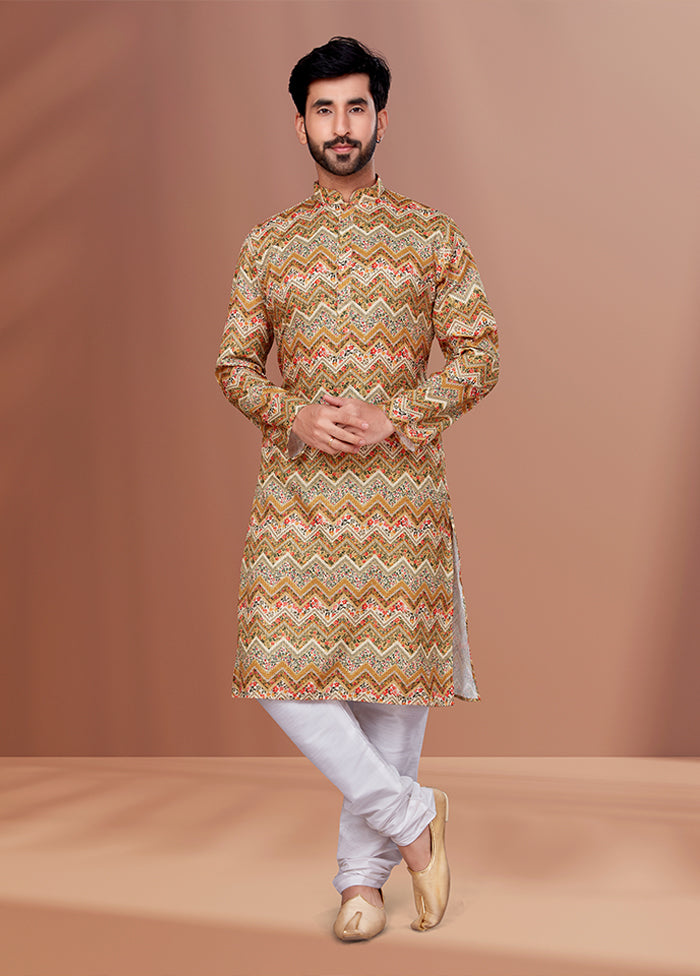 Multicolor Cotton 2 Pc Kurta Pajama Set