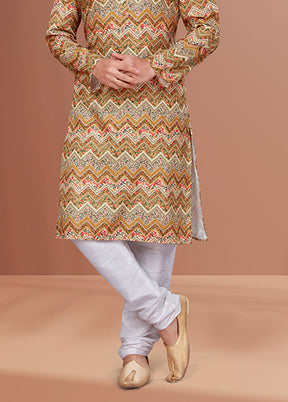 Multicolor Cotton 2 Pc Kurta Pajama Set