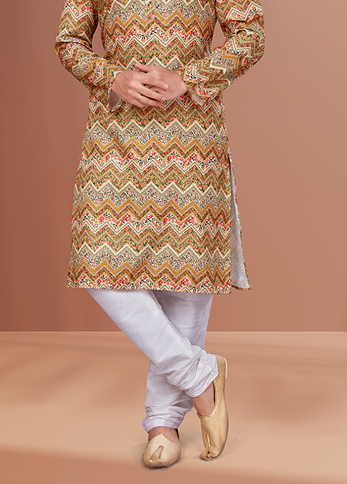 Multicolor Cotton 2 Pc Kurta Pajama Set