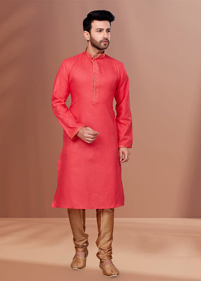 Purple Cotton 2 Pc Kurta Pajama Set