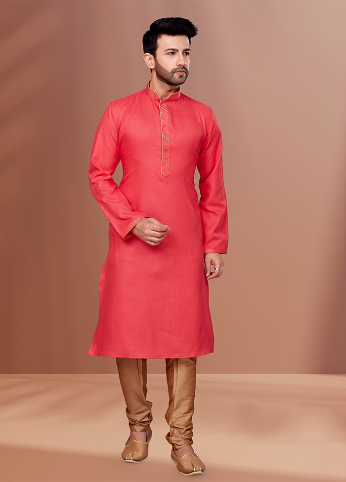 Purple Cotton 2 Pc Kurta Pajama Set