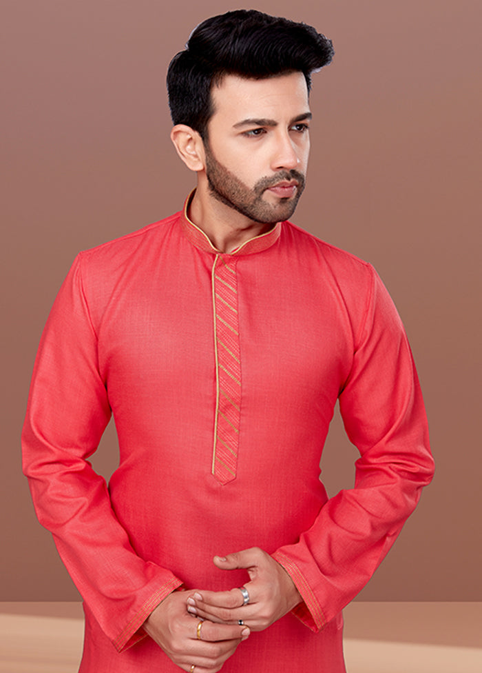 Purple Cotton 2 Pc Kurta Pajama Set
