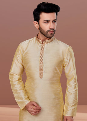 Golden Silk 2 Pc Kurta Pajama Set