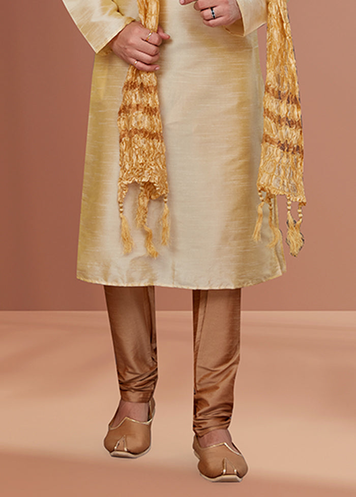 Golden Silk 2 Pc Kurta Pajama Set