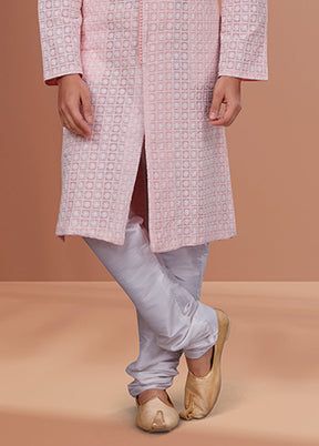 Pink Georgette 2 Pc Kurta Pajama Set