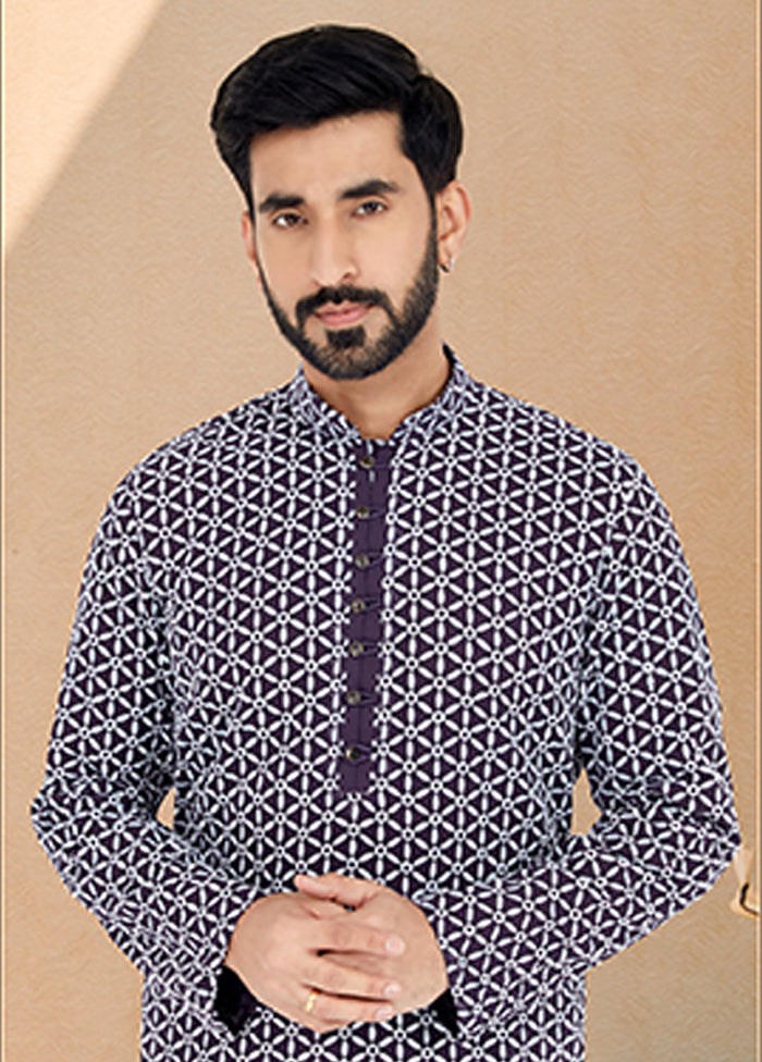 Blue Georgette 2 Pc Kurta Pajama Set