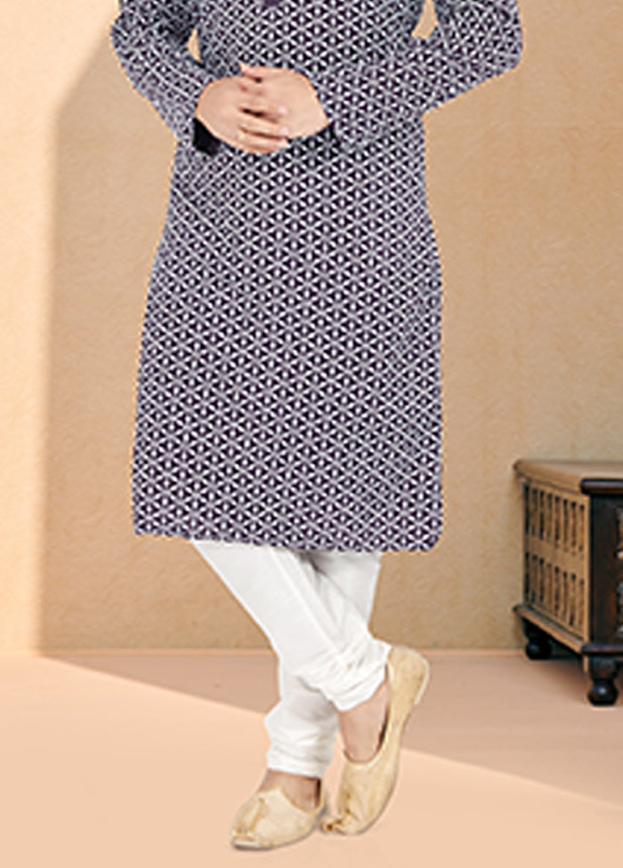 Blue Georgette 2 Pc Kurta Pajama Set