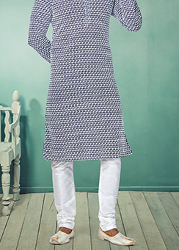 Blue Georgette 2 Pc Kurta Pajama Set