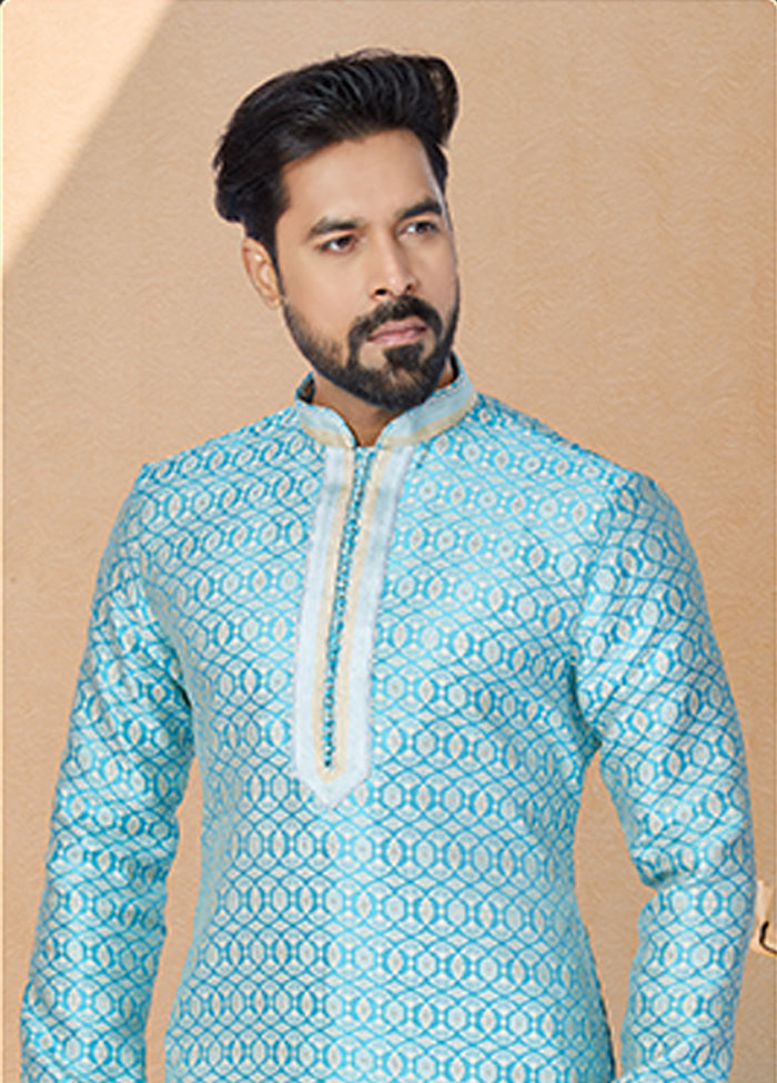 Green Silk 2 Pc Kurta Pajama Set