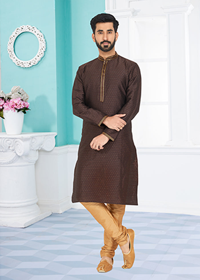 Maroon Cotton 2 Pc Kurta Pajama Set