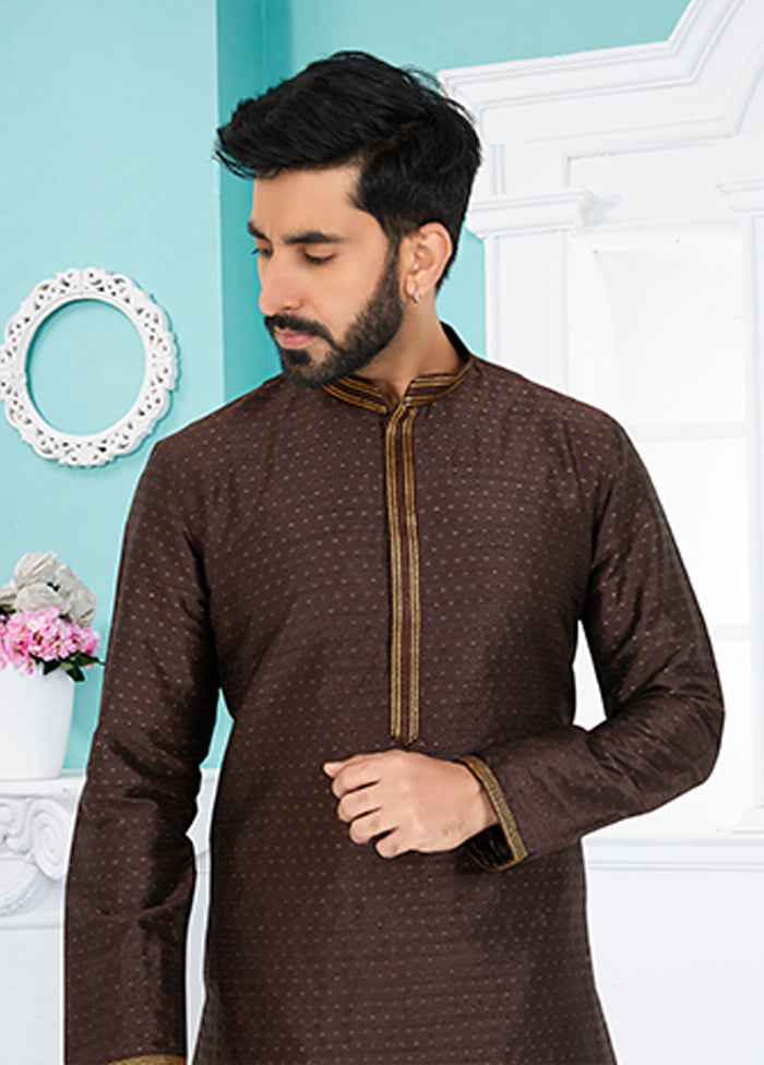 Maroon Cotton 2 Pc Kurta Pajama Set
