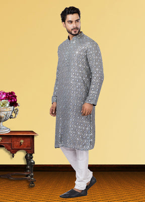 Multicolor Georgette 2 Pc Kurta Pajama Set