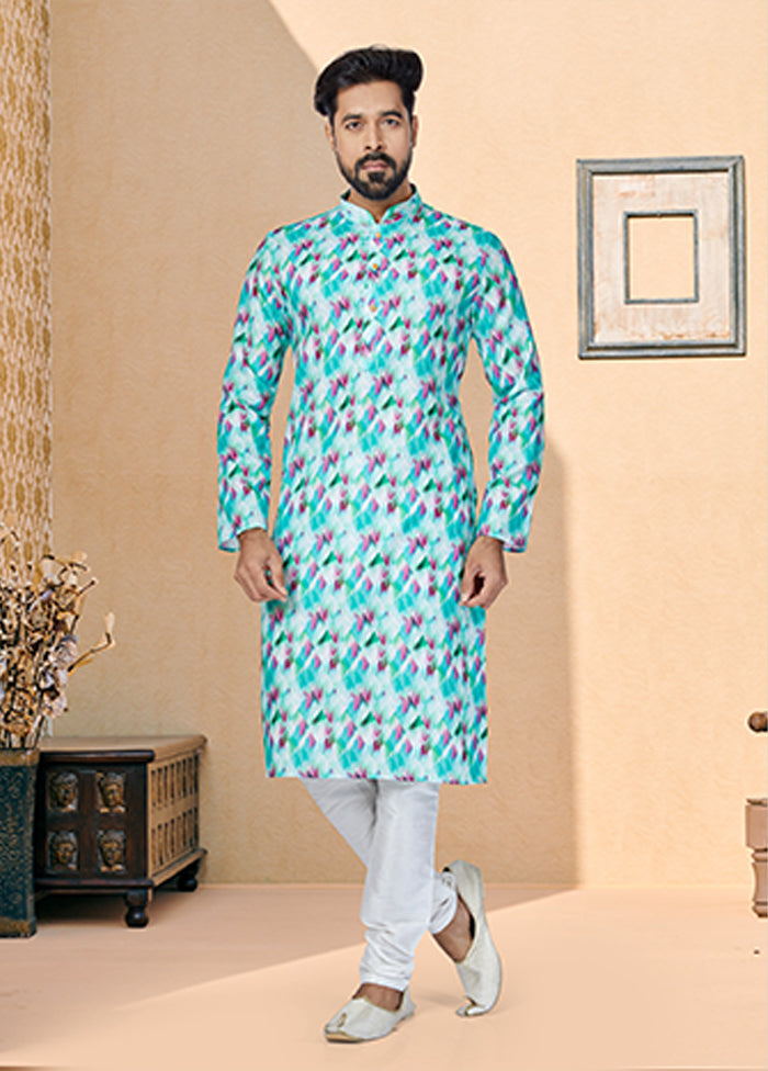Multicolor Cotton 2 Pc Kurta Pajama Set
