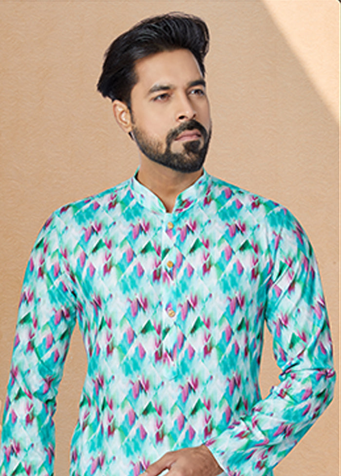 Multicolor Cotton 2 Pc Kurta Pajama Set